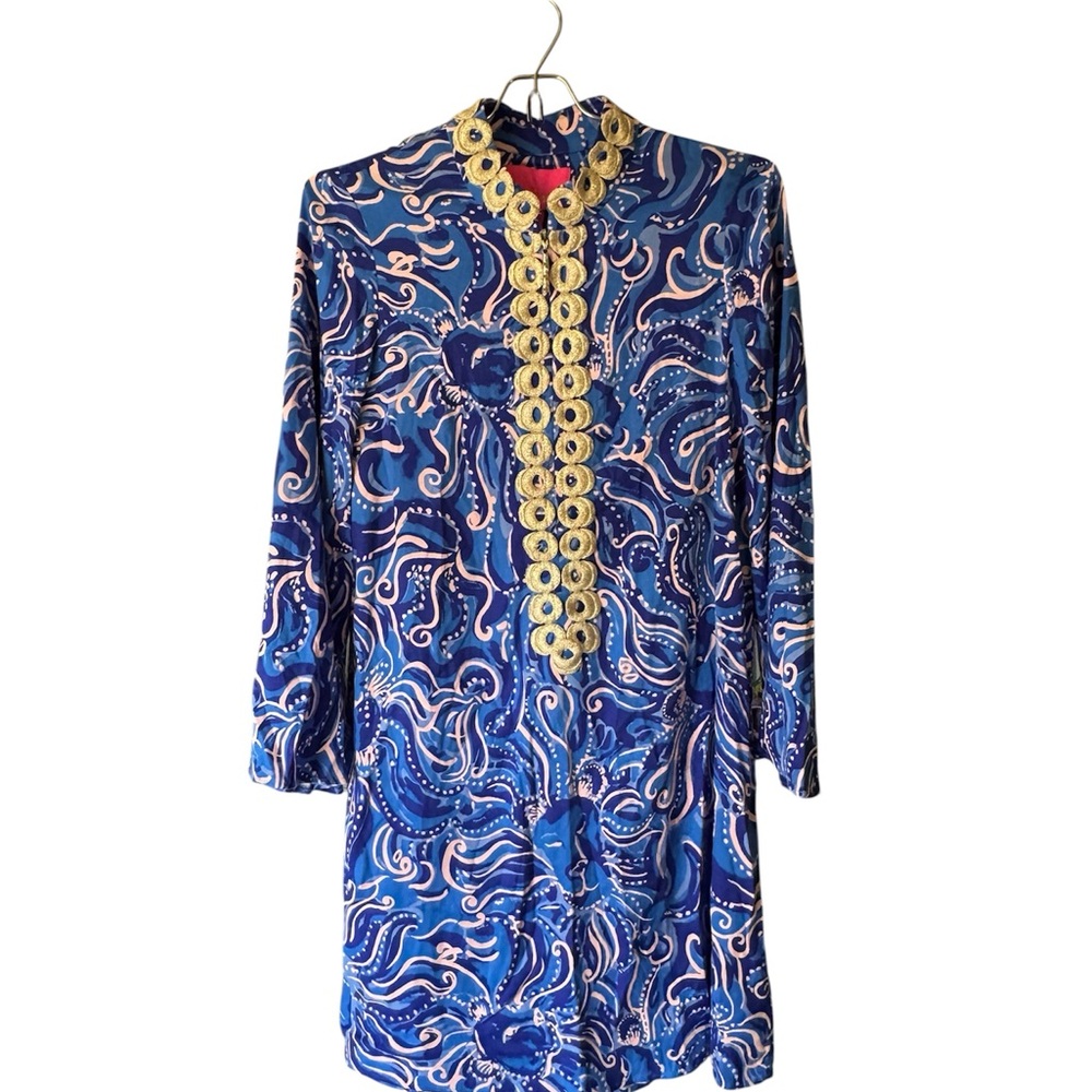 Lilly Pulitzer Blue and cream Patterned Blazer